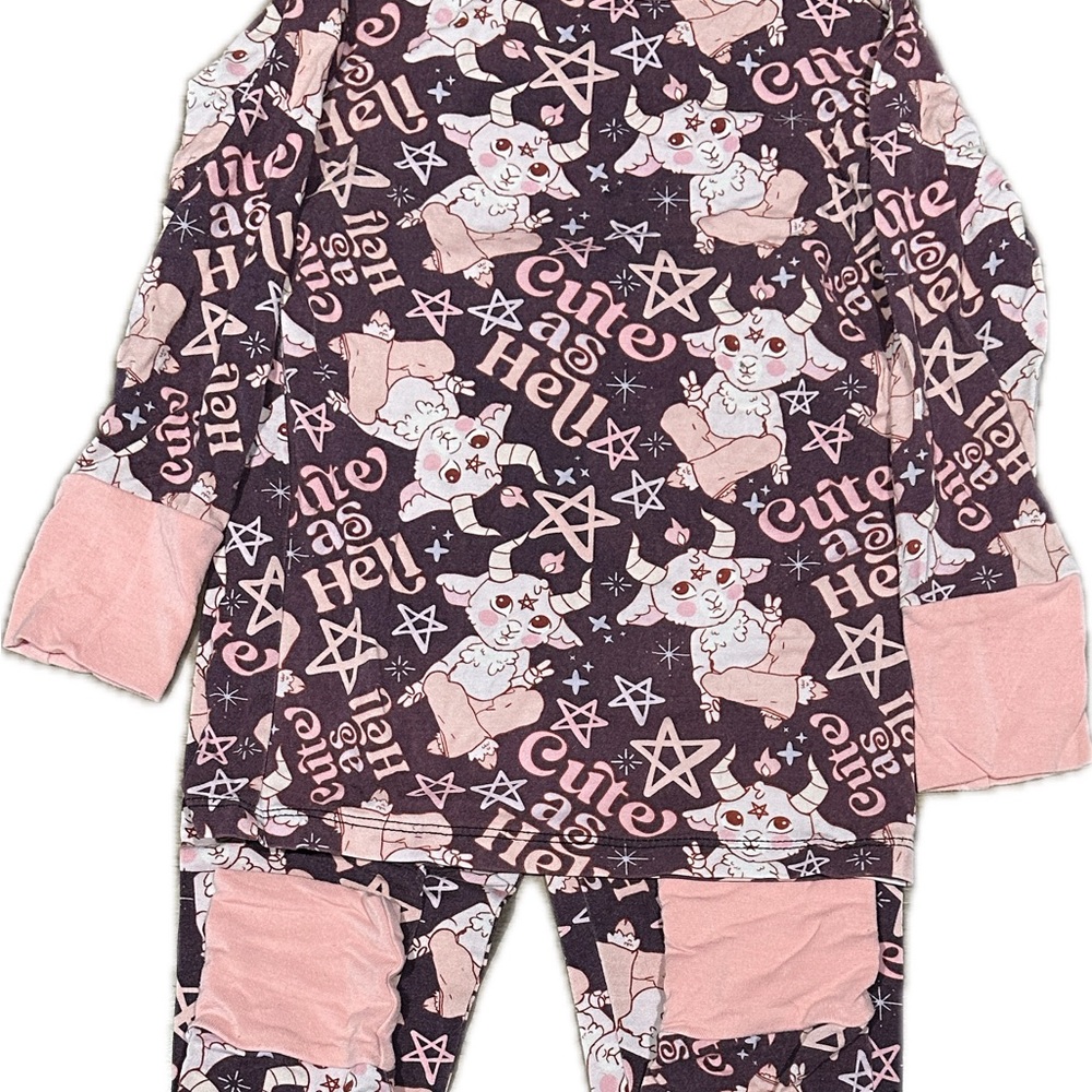 3T Twisted Lily Cute As Hell Long Sleeve Pajamas